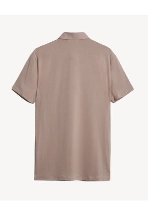 Polo Para Hombre Cuello Maquina Sin Bolsillo Color Café Marca Seven Seven #45110902