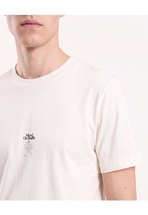 Camiseta Estampada Para Hombre Beige Seven Seven