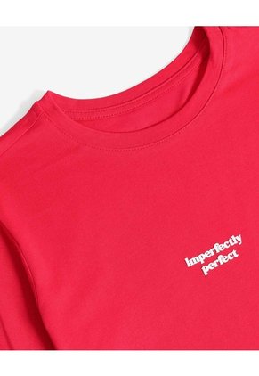 Camiseta Screen Semiajustada  Para Mujer Rojo Seven Seven