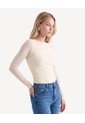 Camiseta Mesh   Para Mujer Crema Seven Seven de Seven Seven