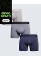 Pack X 3 Bóxer Medio X3 Para Hombre Gris Seven Seven de Seven Seven