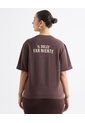 Camiseta Oversize Estampada - Seven Studio | Maygel Coronel  Para Mujer Café Seven Seven de Seven Seven