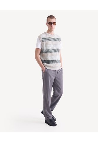 Chaleco Tejido Tricolor  Para Hombre Verde Seven Seven Seven Seven