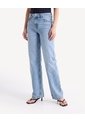 Jean Straight Desgaste  Para Mujer Azul Seven Seven de Seven Seven