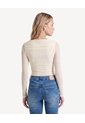 Camiseta Mesh   Para Mujer Crema Seven Seven de Seven Seven