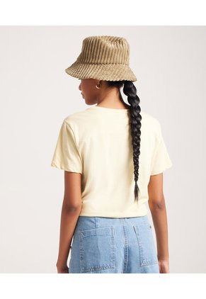 Camiseta Manga Corta Mujer Seven Algodón Amarillo 28095288-1012