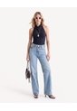 Jean Straight Desgaste  Para Mujer Azul Seven Seven de Seven Seven