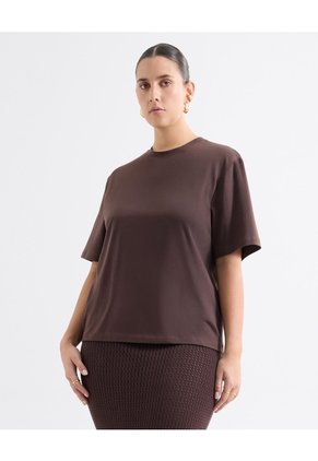 Camiseta Oversize Estampada - Seven Studio | Maygel Coronel  Para Mujer Café Seven Seven