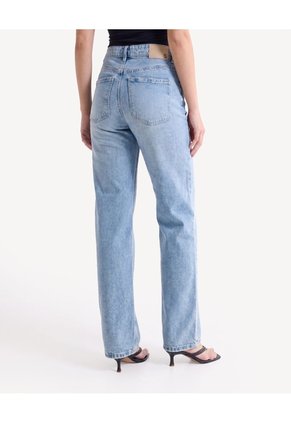 Jean Straight Desgaste Para Mujer Azul Seven Seven