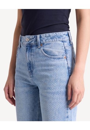 Jean Straight Desgaste Para Mujer Azul Seven Seven