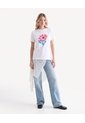 Camiseta Gráfica Fit Holgado  Para Mujer Crudo Seven Seven de Seven Seven
