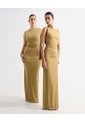 Vestido Maxi Espalda Drapeada - Seven Studio | Maygel Coronel  Para Mujer Verde Seven Seven de Seven Seven