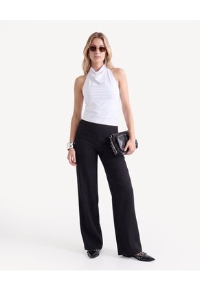 Camiseta Halter Con Escote Para Mujer Blanco Seven Seven