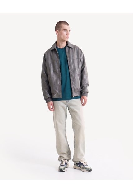 Camiseta Oversize Texturizada  Para Hombre Verde Seven Seven