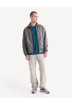 Camiseta Oversize Texturizada Para Hombre Verde Seven Seven