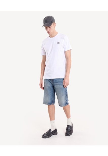 Camiseta Estampada  Para Hombre Blanco Seven Seven