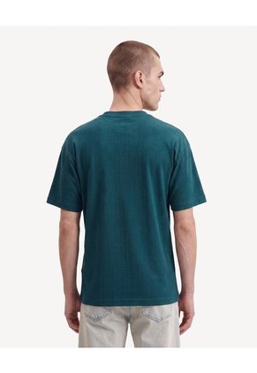 Camiseta Oversize Texturizada Para Hombre Verde Seven Seven