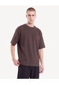 Camiseta Oversize Tejida  Para Hombre Café Seven Seven de Seven Seven
