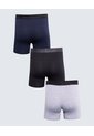 Pack X 3 Bóxer Medio X3 Para Hombre Azul Seven Seven de Seven Seven