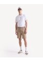 Bermuda Stretch Encauchada  Para Hombre Camel Seven Seven de Seven Seven