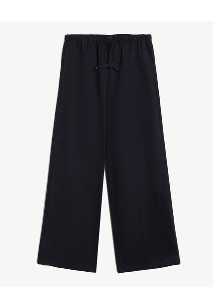 Pantalón Cargo Pretina Ajustable  Para Mujer Negro Seven Seven