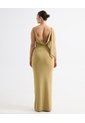 Vestido Maxi Espalda Drapeada - Seven Studio | Maygel Coronel  Para Mujer Verde Seven Seven de Seven Seven