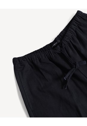 Pantalón Cargo Pretina Ajustable  Para Mujer Negro Seven Seven
