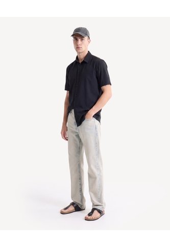 Camisa Viori Regular  Para Hombre Negro Seven Seven Seven Seven