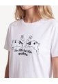 Camiseta Screen Silueta Holgada  Para Mujer Crudo Seven Seven de Seven Seven