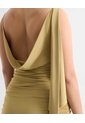 Vestido Maxi Espalda Drapeada - Seven Studio | Maygel Coronel  Para Mujer Verde Seven Seven de Seven Seven