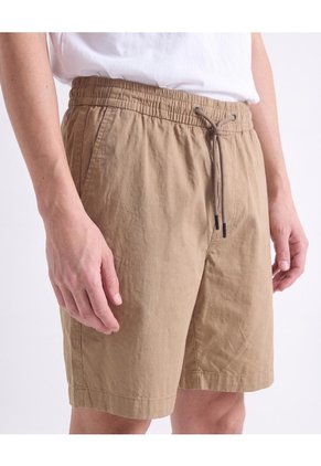 Bermuda Stretch Encauchada Para Hombre Camel Seven Seven