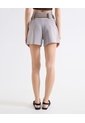 Short Tiro Alto Con Cinturón  Para Mujer Taupe Seven Seven de Seven Seven