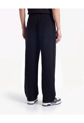 Pantalón Tricot Loose  Para Hombre Negro Seven Seven