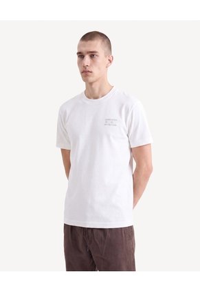 Camiseta Screen Texturizada  Para Hombre Crudo Seven Seven
