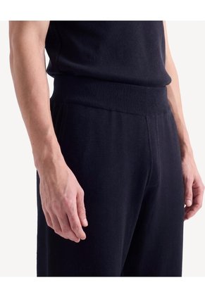 Pantalón Tricot Loose  Para Hombre Negro Seven Seven
