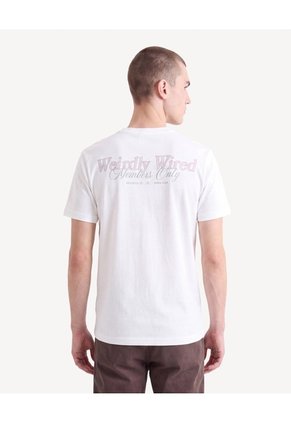 Camiseta Screen Texturizada  Para Hombre Crudo Seven Seven