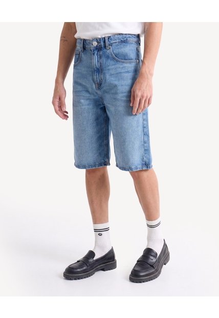 Bermuda Loose Denim  Para Hombre Azul Seven Seven