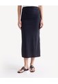 Falda Midi Con Recogidos  Para Mujer Negro Seven Seven de Seven Seven