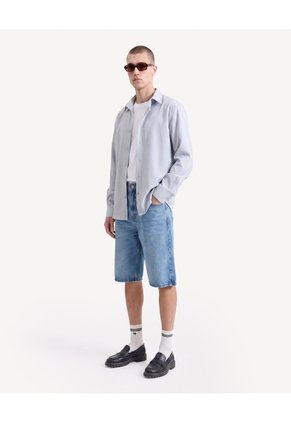 Bermuda Loose Denim  Para Hombre Azul Seven Seven