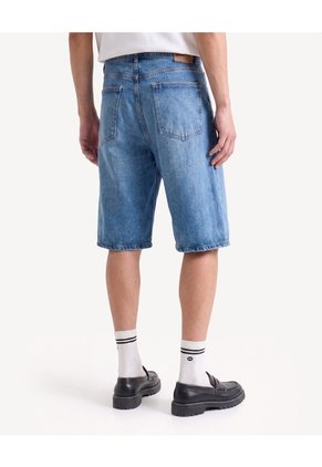 Bermuda Loose Denim  Para Hombre Azul Seven Seven