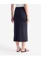 Falda Midi Con Recogidos  Para Mujer Negro Seven Seven de Seven Seven