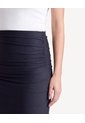 Falda Midi Con Recogidos  Para Mujer Negro Seven Seven de Seven Seven