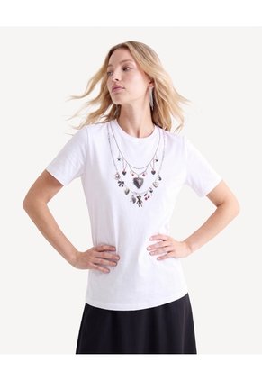 Camiseta Con Estampado Para Mujer Crudo Seven Seven