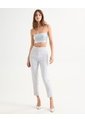 Pantalón Casual Con Prenses  Para Mujer Gris Seven Seven de Seven Seven