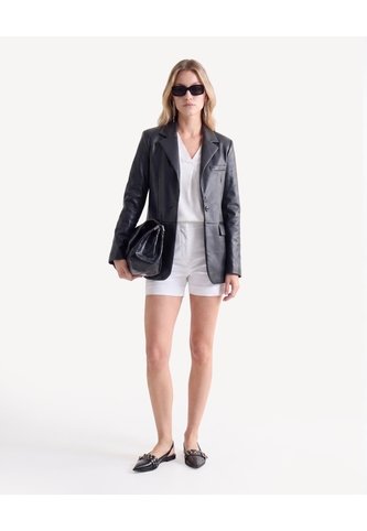 Blusa Escote V En Satin  Para Mujer Blanco Seven Seven Seven Seven