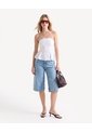 Blusa Peplum Texturizada  Para Mujer Blanco Seven Seven de Seven Seven