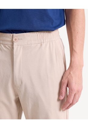 Pantalón Carrot Tejido  Para Hombre Beige Seven Seven