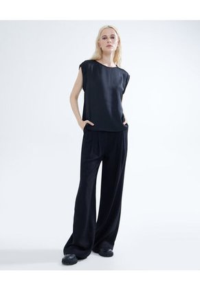 Blusa Para Mujer Manga Corta Color Negro Marca Seven Seven #28123301