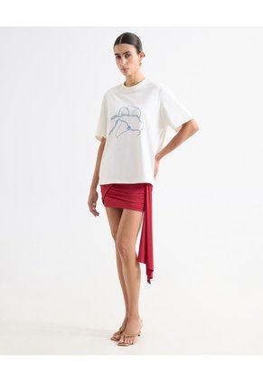 Camiseta Oversize Estampado Playero - Seven Studio | Maygel Coronel  Para Mujer Crudo Seven Seven