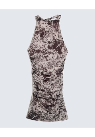 Vestido Drapeado   Para Mujer Café Seven Seven Seven Seven